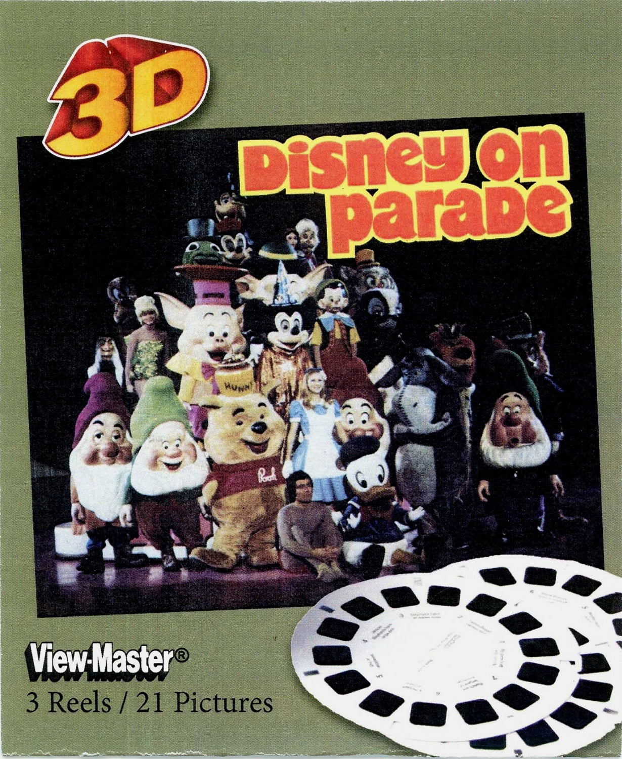 Disney on Parade - Classic ViewMaster - 3 Reels 21 3D Images 