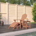 thumbnail image 1 of vidaXL Garden Adirondack Chair with Footstool & Table HDPE Brown, 1 of 4