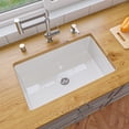 thumbnail image 3 of ALFI brand ABF3018UD-W White 30" x 18" Fireclay Undermount Fireclay Kitchen Sink, 3 of 7