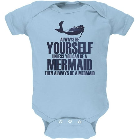 

Always Be Yourself Mermaid Light Blue Soft Baby One Piece - 0-3 months