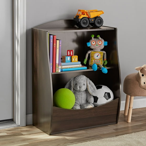 Your Zone Storage Bookcase with Toy Bin, Espresso