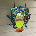 thumbnail image 3 of Hanging Stained Glass Mirror Creative Wall Mounted Mirror Pendant For Home, 3 of 3