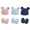 0 Navy blue&Blue&Pink, variant on Tisoloow Baby Hats with Scratch Mittens Set Unisex Newborn Hospital Hats for Baby Boys Girls Cute Infant Beanie Caps Black One Size