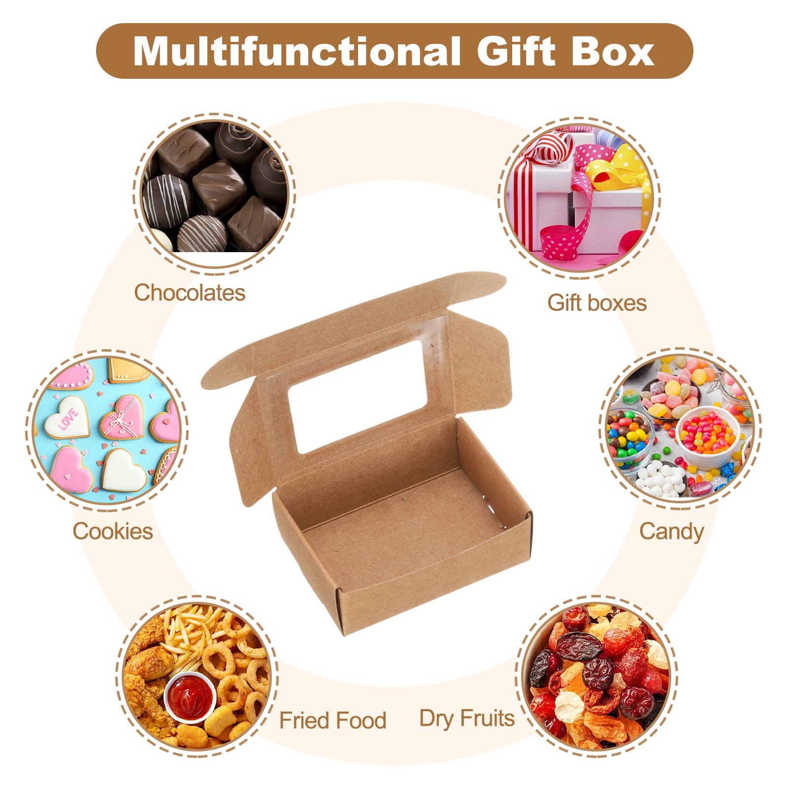 Unique Bargains 32Pcs Kraft Soap Mini Kraft Treat Boxes Light Brown 3.3" x 2.4" x 1.2"