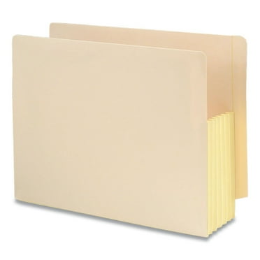 Smead 75174 5 1/4 Inch Expansion End Tab File Pockets with Tyvek, Letter, Manila, 10/Box