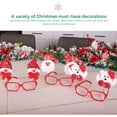 thumbnail image 2 of Injueey Papá Noel anteojos plástico decorativo muñeco de nieve Elk gafas marco ligero Navidad espectáculos Navidad decoraciones niños Kits de decoración para fiestas Muñeco de nieve, 2 of 6