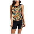 thumbnail image 2 of Fengqque Women's Printed V- Neck Sleeveless Keep Pants Tight Swimsuit, 2 of 4