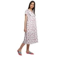 thumbnail image 4 of Moomaya Chemise de Nuit à Manches Courtes Imprimée pour Femmes, Patte de Boutonnage, Vêtement de Nuit, 4 of 5
