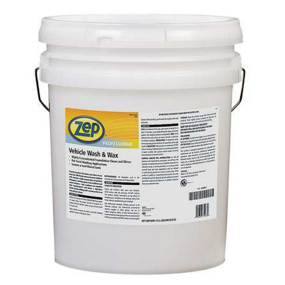 ZEP PROFESSIONAL 1041582 5 Gal. Vehicle Wash & Wax Pail, Pink, Wash and