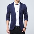 thumbnail image 3 of Traje casual para hombre, talla grande, chaqueta de traje pequeña, corte entallado para hombre Traje casual para hombre, talla grande, chaqueta de traje pequeña, corte entallado para hombre, 3 of 5