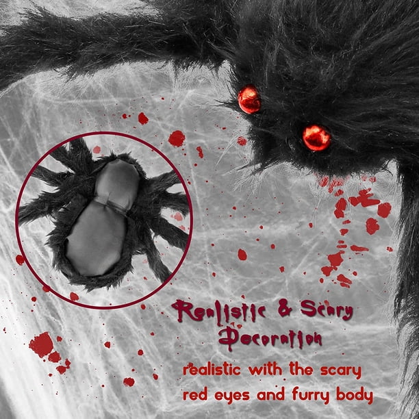 Araña Peluda Gigante 50cm Halloween Tarántula Decoracion Mnr | Cuotas Sin Interés