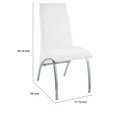 thumbnail image 3 of ACME Pervis Faux Leather Upholstered Side Chair in White and Chrome, 3 of 5