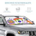 thumbnail image 4 of ZICANCN Car Sun Shades Front Windshield, Love Flowers Rainbow Automotive Front Window Sun Shield Visor, Small Size, 4 of 9