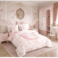 thumbnail image 3 of Erosebridal Pink Bow Bed in a Bag Twin size, Initial Letter U Bed Set, Princess Bowknot Decor, Reversible 7-Piece, 3 of 8
