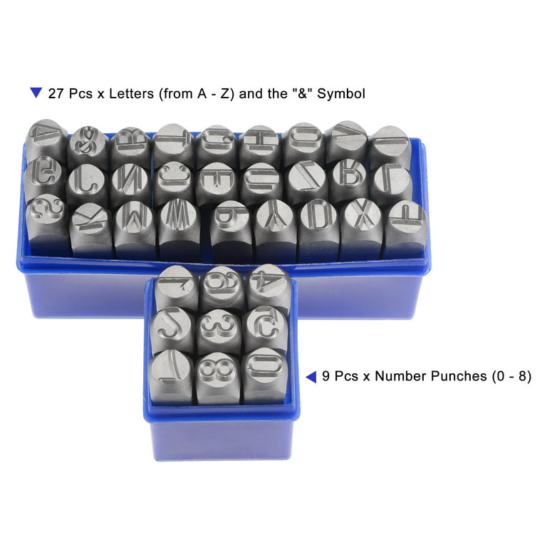 9MM ALPHABET PUNCHES A-Z & NUMBERS METAL LETTER STEEL DIE TOOL PUNCH STAMP  SET
