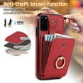 thumbnail image 4 of REQO Phone Case for Samsung Galaxy S20 5G 6.2 inch Wallet Cell Cover with Tempered Glass Screen Protector and Crossbody Strap Ring Stand RFID Credit Card Holder S 20 20S UW S2O G5 Women Girls Red, 4 of 7