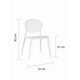 thumbnail image 4 of OFFIHO Set mesa Tonnati Negro + 4 sillas Teski Blanco para exterior con protección UV y diseño ergonómico, 4 of 12