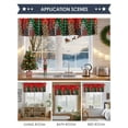 thumbnail image 6 of Valances for Windows Red Christmas Rod Pocket Cafe Window Treatments Valance Curtains for Kitchen Bathroom Laundry Basement Windows 54"x18", 6 of 7