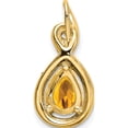 thumbnail image 4 of 14K Yellow Gold Pear Citrine And Diamond Pendant (Width 9.4) (Length 19.5) - Jbsp, 4 of 5