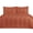 Terracotta, variant on Year-Round Comfort, Krinkle Queen 3-Piece Queen Bedding Set - Textured Bedspread + Pillowcases