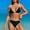 Black, variant on ZZwxWA Women's Color Block Bikini Sets 2 Piece String Adjustable Straps High Cut Swimsuits