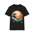 thumbnail image 2 of Unisex Softstyle T-Shirt Sunset Wave Japanese Art Style Waves 42, 2 of 4