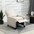 thumbnail image 2 of Modern Comfortable Upholstered Leisure Chair with Adjustable Backrest Tilt and Footrest ,Armrest Recliner Chair with Back Cushion for Living Room , Beige, 2 of 9