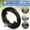 Black A, variant on Outdoor Misting System 6/8M Water Sprinkler Patio Cooling Spray Kit PE Line 3/4 Inch Connector Energy Saving Low Cost Easy Install for Garden Humidification Greenhouse Landscaping