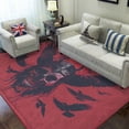 thumbnail image 3 of Vking Raven Skull Area Rug Rugs for Living Room Bedroom, Skull Rugs for Living Room Bedroom, Gothic Carpet, Washable Non Slip Soft Low Pile Indoor Area Rug & Room Decor, 3 of 7