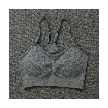 

Women s Moisture Absorption Sports Bra Elastic Tight Running Bra for Indoor and Outdoor Activities L Dark Gray