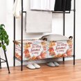 thumbnail image 3 of Yayeee Foldable Storage Basket for Shelves with Handles Waterproof Cloth Bins, Leaves Pattern, 3 of 7