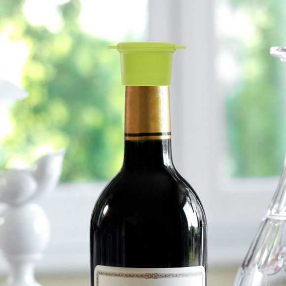 SHOWERORO 6Ud Tapones Reutilizables De Silicona Para Botella Color Verde Claro Con Hermético Duradero