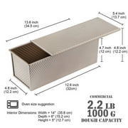 Donepart 13 Inch Pullman Loaf Pan with Lid, Non-Stick Sandwich Bread Pan for Homemade Baking, 2.2 LBS Carbon Steel Bread Loaf Pan