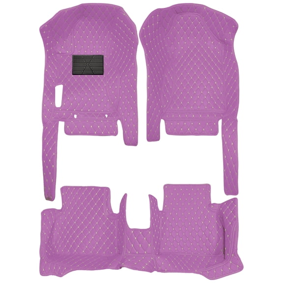 Tuqiang Car Floor Mats for ford Fusion Mondeo 2013–2020 - All Weather PU Leather Auto Liners Anti-Slip Automotive Floor Mats in Purple 3pc
