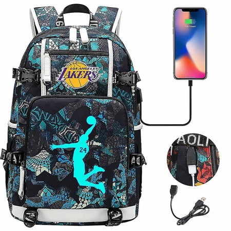 Kobe Bryant Backpack No.24 Lakers Teen Boys Junior High School Student ...