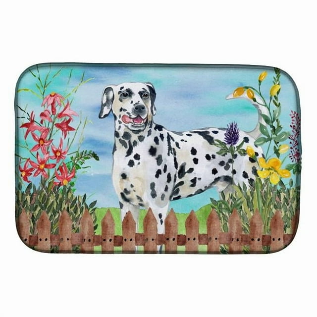 Carolines Treasures CK1215DDM Dalmatian Spring Dish Drying Mat