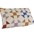 thumbnail image 3 of Benjara BM226410 Microfiber Quilt Set with Geometric Print, Multi Color - Full Size - 3 Piece, 3 of 5