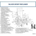 thumbnail image 3 of Drive Medical Silver Sport Reclining Wheelchair with Elevating Leg Rests, Detachable Full Arms, 20" Seat, 3 of 3