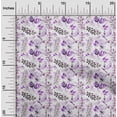 thumbnail image 2 of oneOone Cotton Poplin Twill Purple Fabric Leaves Craft Projects Decor Fabric Printed By The Yard 56 Inch Wide, 2 of 4