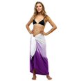 thumbnail image 3 of Colorful Dip Dye Beach Wrap Sarong With Fringe, Dip Dye Purple, Size: One Size, Uluwatu Style, 3 of 4