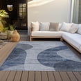 thumbnail image 6 of Addison Rugs Chantille Indoor/Outdoor Transitional Art Deco Blue Washable Rectangle Rug, 10' x 14', 6 of 6
