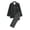 Black, variant on WREESH Womens Pajama Sets Casual Homewear Long-Sleeve Tops Trousers Turndown Collar Night Pajamas Suits Two Piece Sets Blue