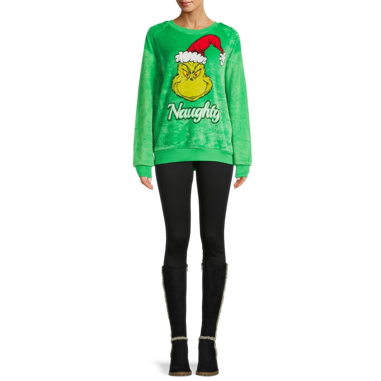 The Grinch Juniors Naughty Graphic Print Sweatshirt