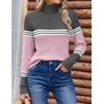 thumbnail image 4 of Zeagoo Womens Sweaters Turtleneck Cable Knit Long Sleeve Pullover Cute Fitted Trendy Basic Fall Winter Tops, 4 of 5