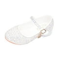 thumbnail image 1 of REDARER Chaussures en Cristal pour Filles, Talons Hauts, Chaussures Simples pour Filles, Chaussures de Performance Piano, Chaussures de Marche, Chaussures de Cérémonie pour Demoiselle d'Honneur, Taille 5.5-6 Ans, 1 of 4