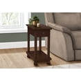thumbnail image 2 of Traditional Espresso Brown Veneer Accent End Table with Storage Drawer & Shelf for Bedroom or Living Room | Narrow 11.75"W x 21.75"L x 24.25"H | Space-Saving Design, 2 of 5