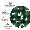 thumbnail image 4 of Disketp Christmas tree green plaid Funny Coasters,6 Pcs Leather Coasters with Holder, Perfect Housewarming Hostess Gifts,Protect Furniture from Water Marks Scratch and Damage,Round Shape, 4 of 7