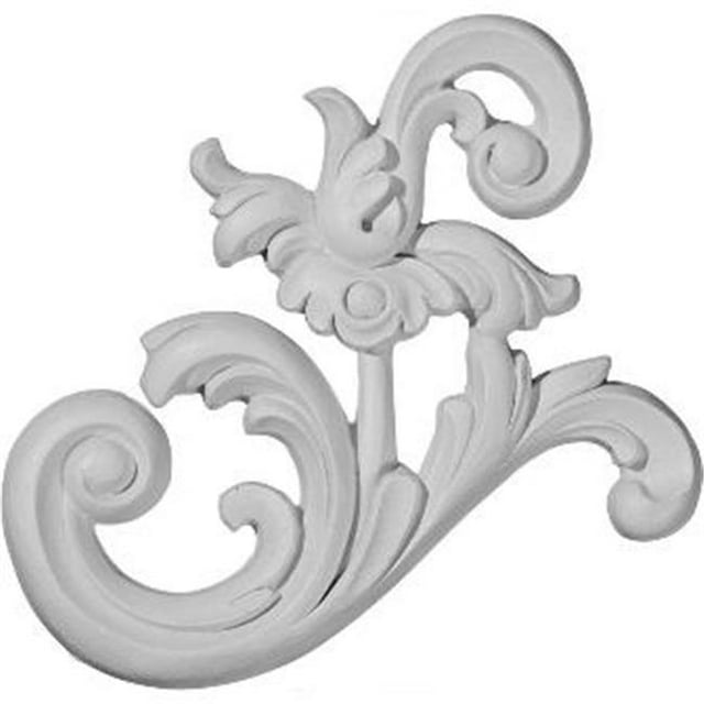 8.87 In. W X 7.12 In. H Architectural accent - Terrones Scroll Onlay, Right