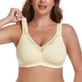 thumbnail image 2 of Women's Cotton Bra Seamless Unlined Plus Size Comfort Full Coverage Bra 52C, 2 of 6