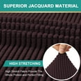 thumbnail image 5 of OKYUK Chaise Lounge Cover, Jacquard Stretch Chaise Chair Covers, Sofa Chaise Slipcover with Double Arm, Machine Washable Furniture Protector Couch Soft for Living Room Bedroom (Brown), 5 of 7